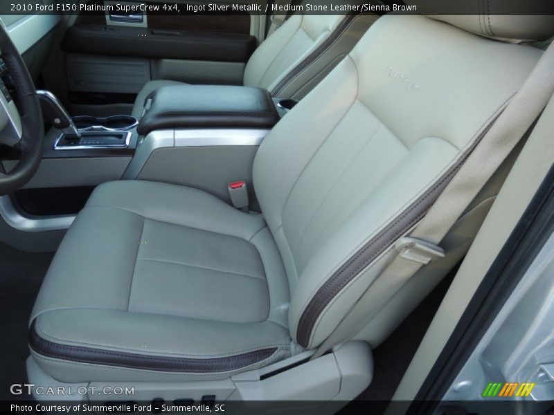 Ingot Silver Metallic / Medium Stone Leather/Sienna Brown 2010 Ford F150 Platinum SuperCrew 4x4
