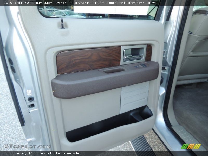 Ingot Silver Metallic / Medium Stone Leather/Sienna Brown 2010 Ford F150 Platinum SuperCrew 4x4