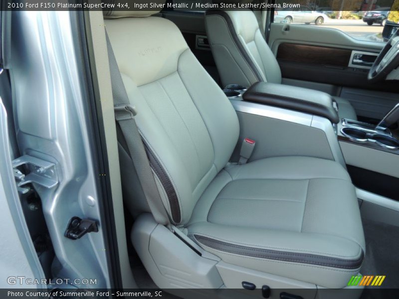 Ingot Silver Metallic / Medium Stone Leather/Sienna Brown 2010 Ford F150 Platinum SuperCrew 4x4