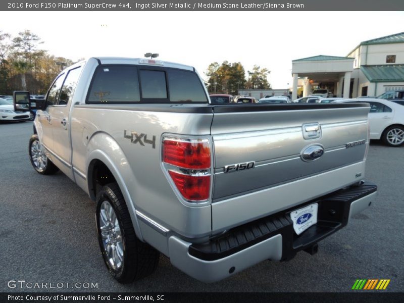 Ingot Silver Metallic / Medium Stone Leather/Sienna Brown 2010 Ford F150 Platinum SuperCrew 4x4