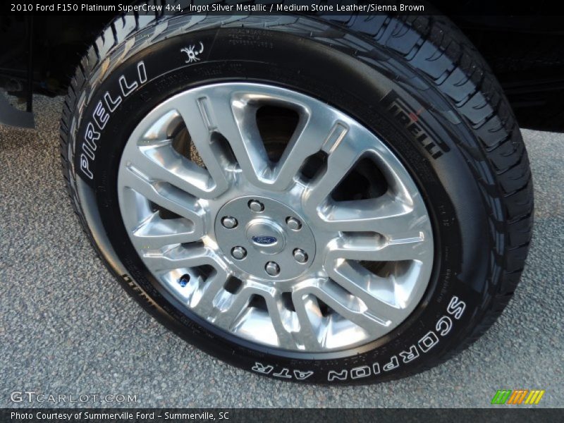 Ingot Silver Metallic / Medium Stone Leather/Sienna Brown 2010 Ford F150 Platinum SuperCrew 4x4