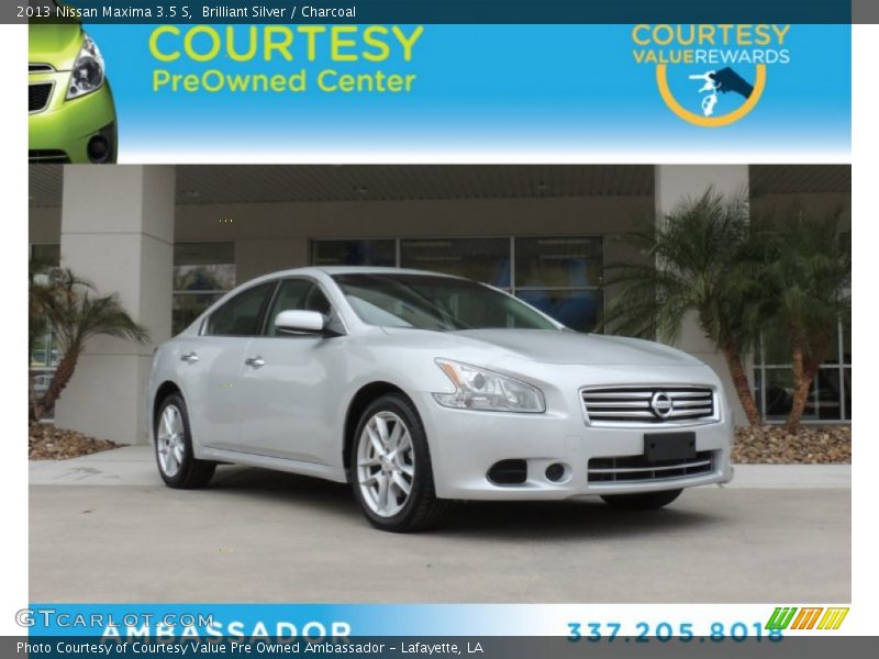 Brilliant Silver / Charcoal 2013 Nissan Maxima 3.5 S