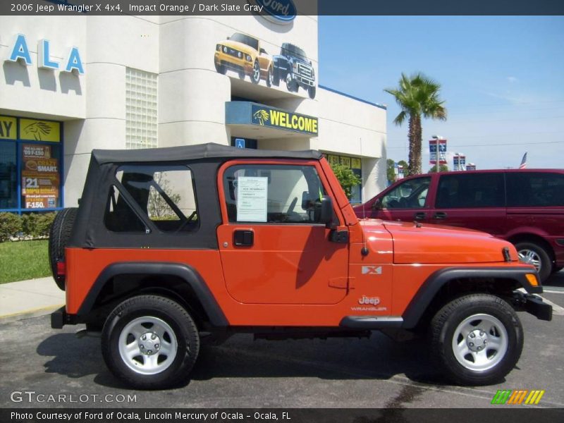 Impact Orange / Dark Slate Gray 2006 Jeep Wrangler X 4x4