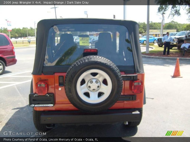 Impact Orange / Dark Slate Gray 2006 Jeep Wrangler X 4x4