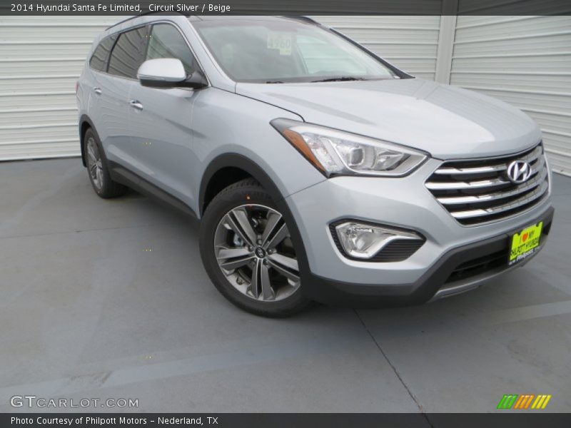 Circuit Silver / Beige 2014 Hyundai Santa Fe Limited