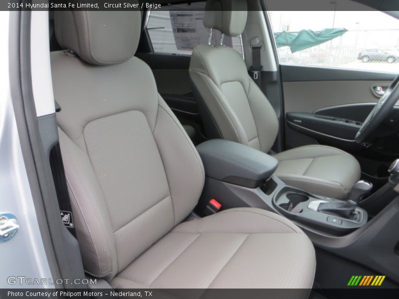 Front Seat of 2014 Santa Fe Limited