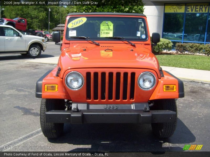 Impact Orange / Dark Slate Gray 2006 Jeep Wrangler X 4x4
