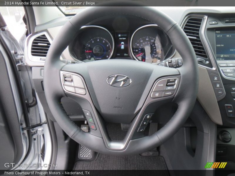 Circuit Silver / Beige 2014 Hyundai Santa Fe Limited