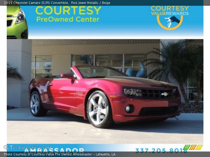Red Jewel Metallic / Beige 2011 Chevrolet Camaro SS/RS Convertible