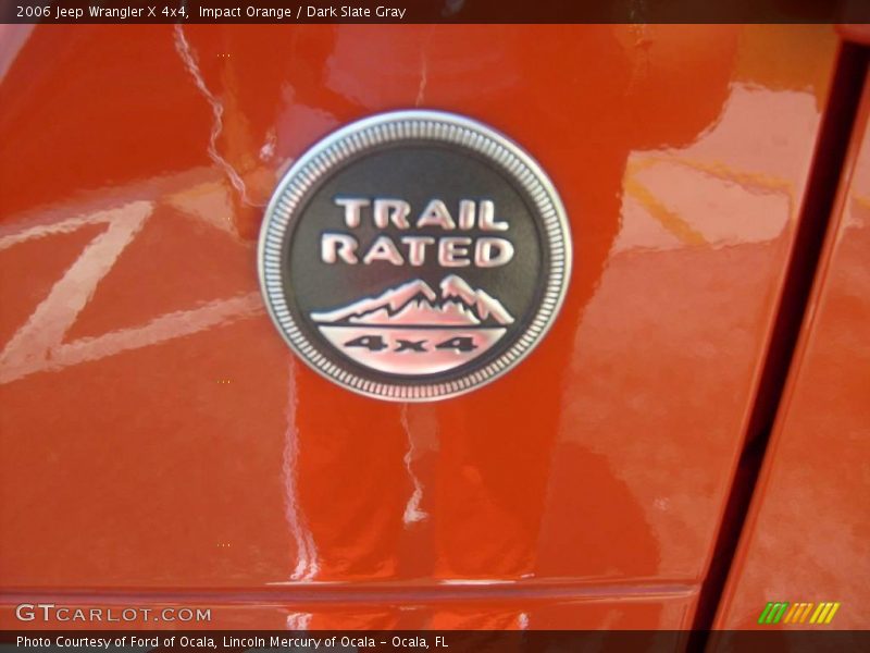 Impact Orange / Dark Slate Gray 2006 Jeep Wrangler X 4x4