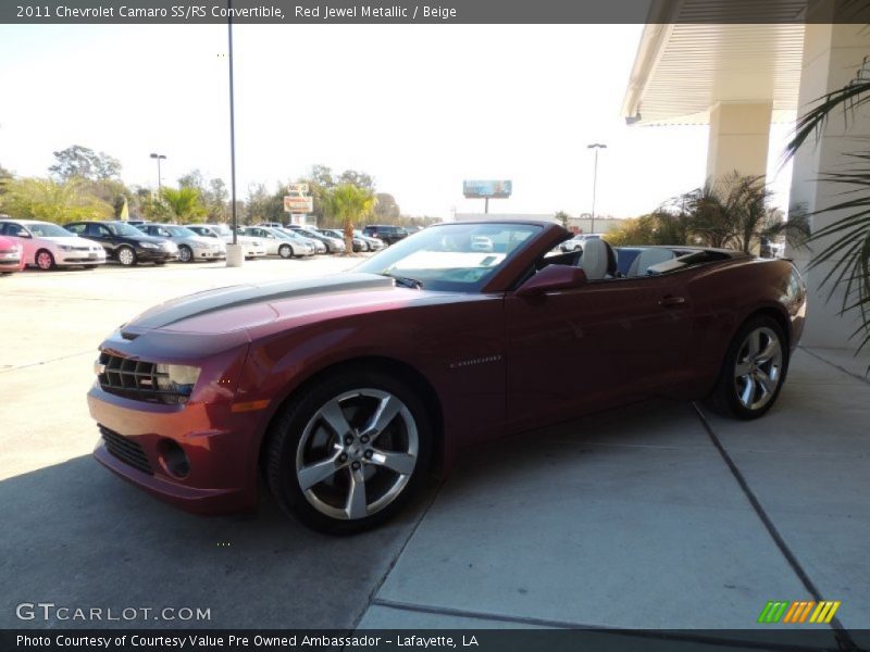 Red Jewel Metallic / Beige 2011 Chevrolet Camaro SS/RS Convertible