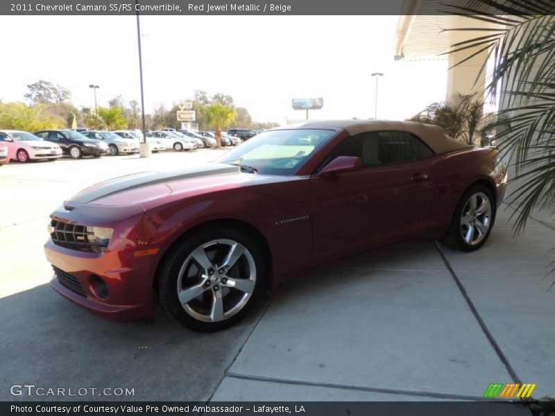 Red Jewel Metallic / Beige 2011 Chevrolet Camaro SS/RS Convertible