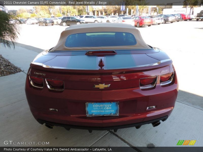 Red Jewel Metallic / Beige 2011 Chevrolet Camaro SS/RS Convertible