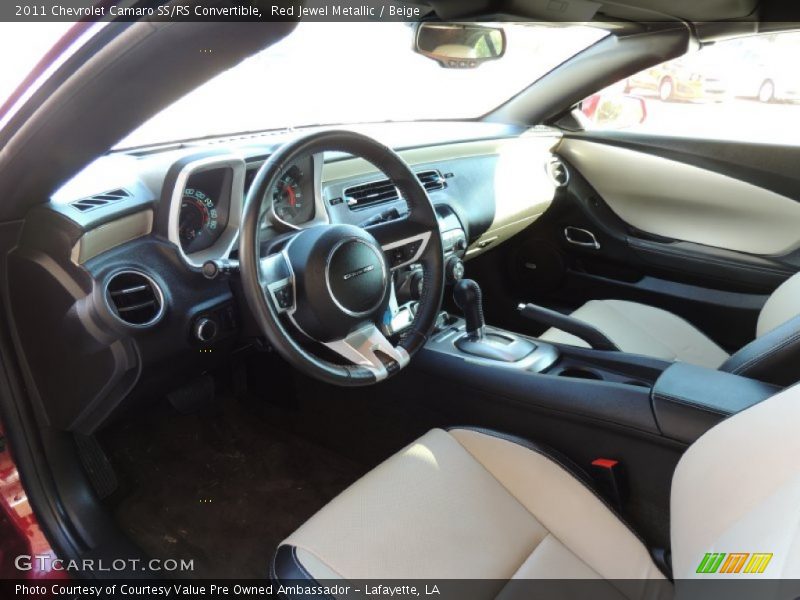 Red Jewel Metallic / Beige 2011 Chevrolet Camaro SS/RS Convertible