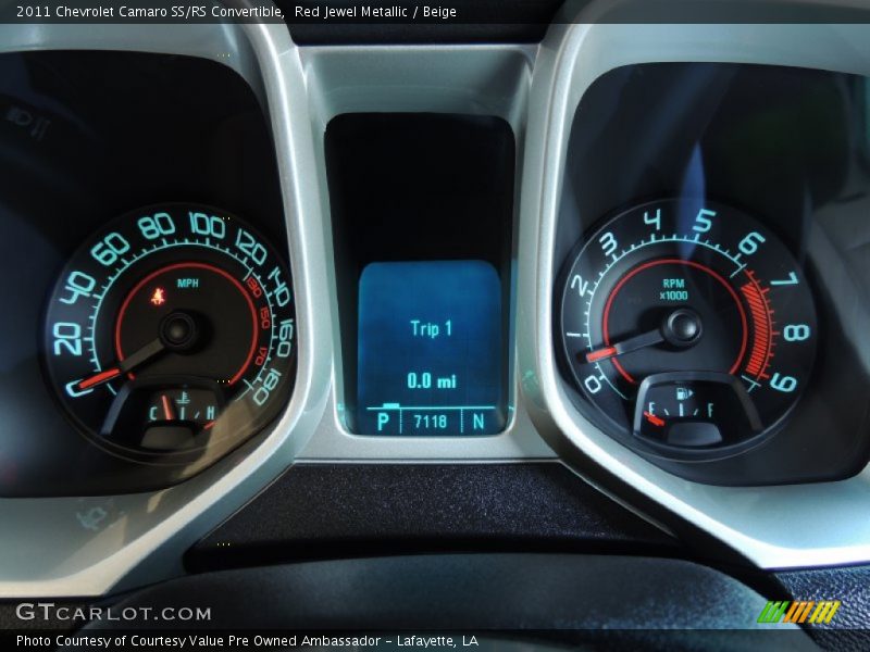 Red Jewel Metallic / Beige 2011 Chevrolet Camaro SS/RS Convertible