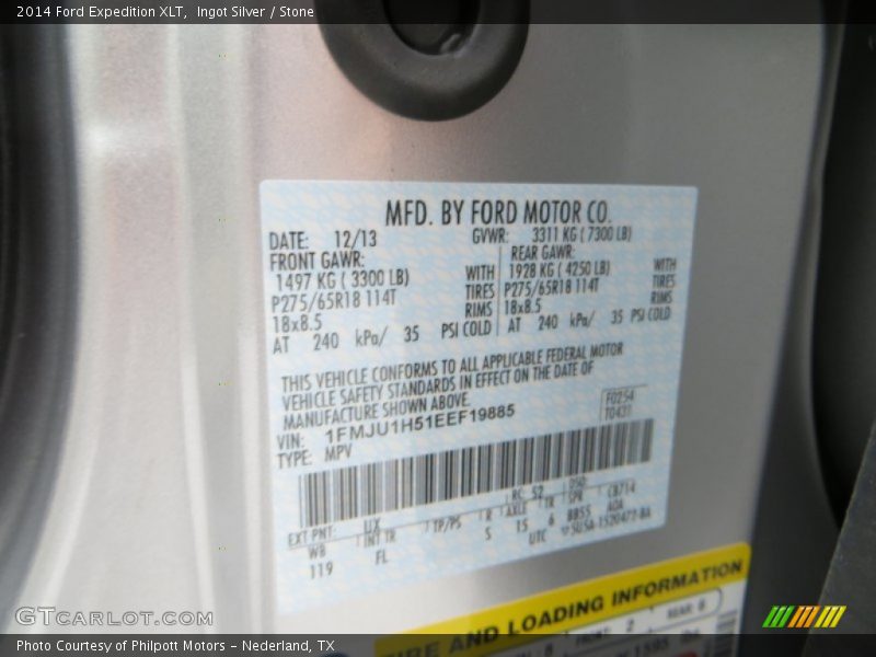 Ingot Silver / Stone 2014 Ford Expedition XLT