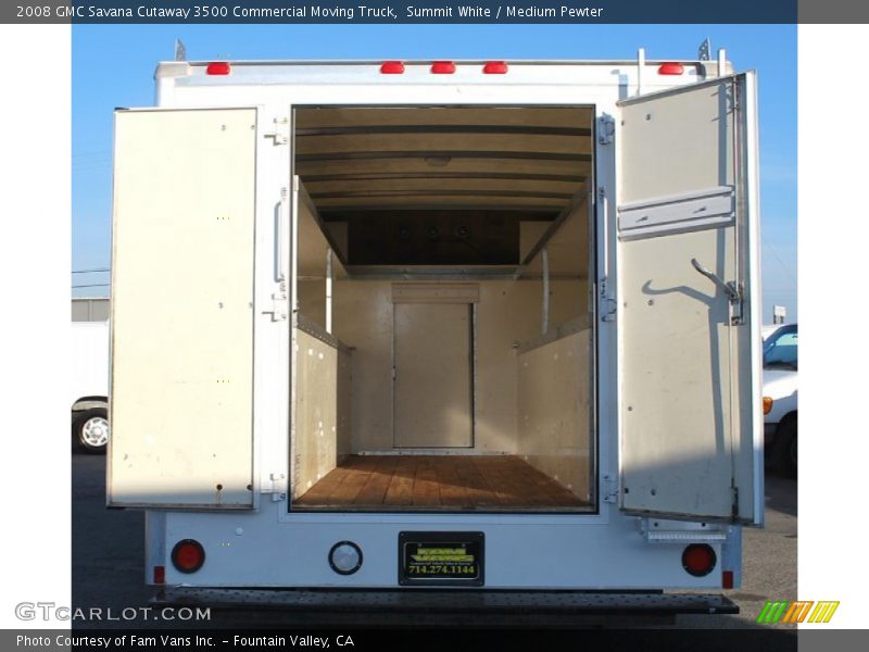 Summit White / Medium Pewter 2008 GMC Savana Cutaway 3500 Commercial Moving Truck