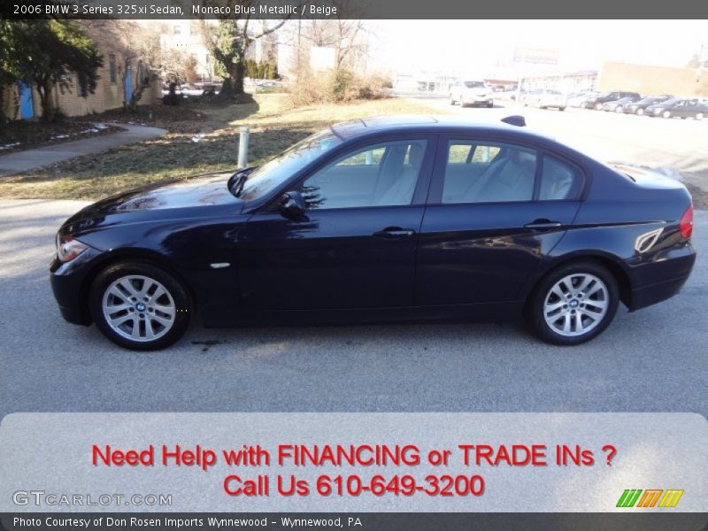 Monaco Blue Metallic / Beige 2006 BMW 3 Series 325xi Sedan