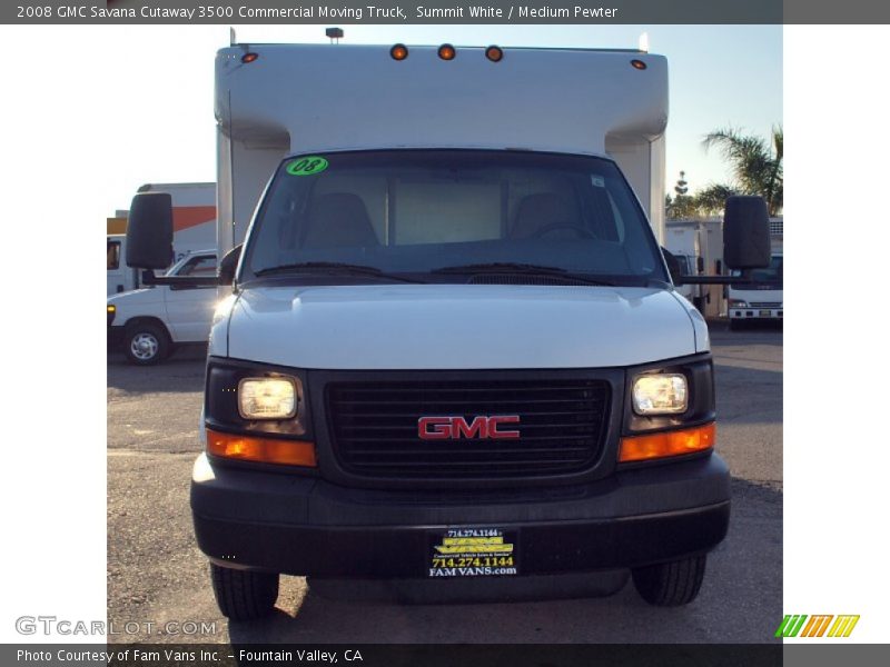 Summit White / Medium Pewter 2008 GMC Savana Cutaway 3500 Commercial Moving Truck