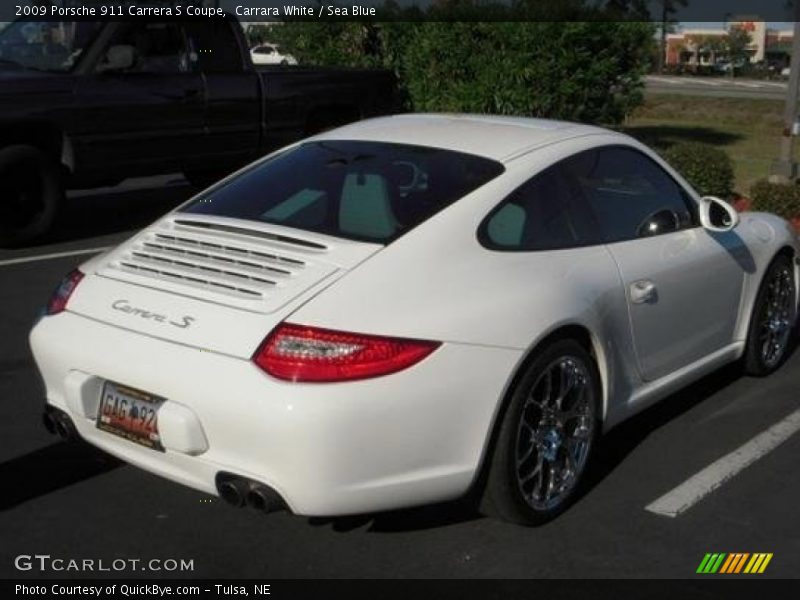 Carrara White / Sea Blue 2009 Porsche 911 Carrera S Coupe