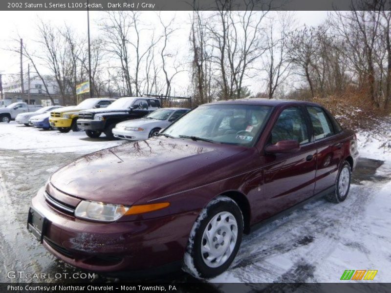 Dark Red / Gray 2002 Saturn L Series L100 Sedan