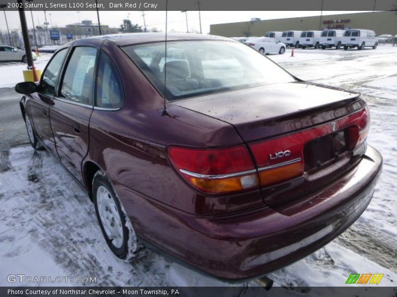 Dark Red / Gray 2002 Saturn L Series L100 Sedan