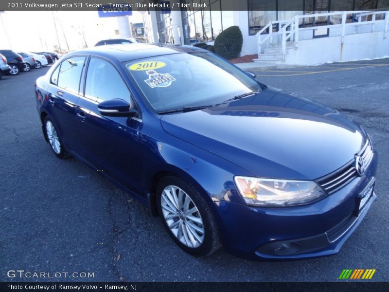 Tempest Blue Metallic / Titan Black 2011 Volkswagen Jetta SEL Sedan