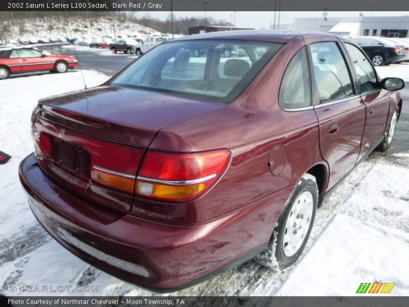 Dark Red / Gray 2002 Saturn L Series L100 Sedan