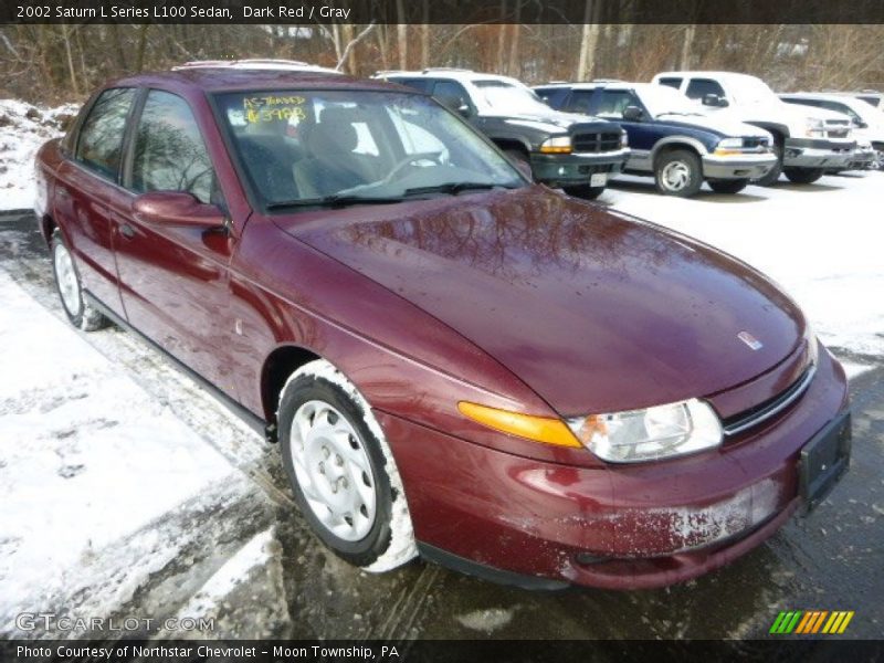 Dark Red / Gray 2002 Saturn L Series L100 Sedan