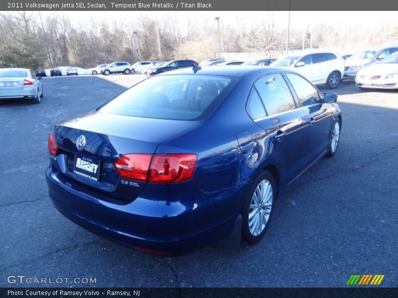 Tempest Blue Metallic / Titan Black 2011 Volkswagen Jetta SEL Sedan
