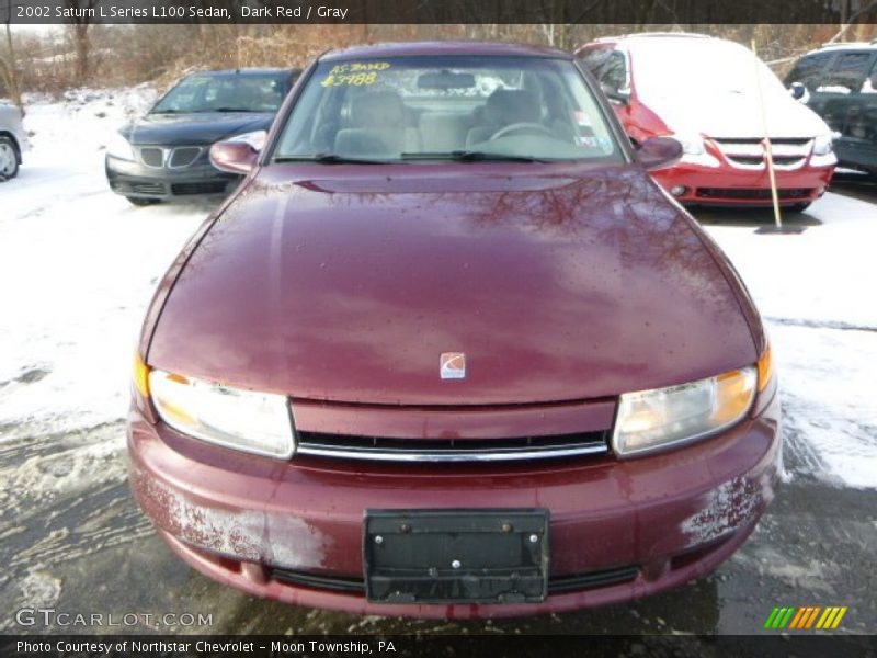Dark Red / Gray 2002 Saturn L Series L100 Sedan