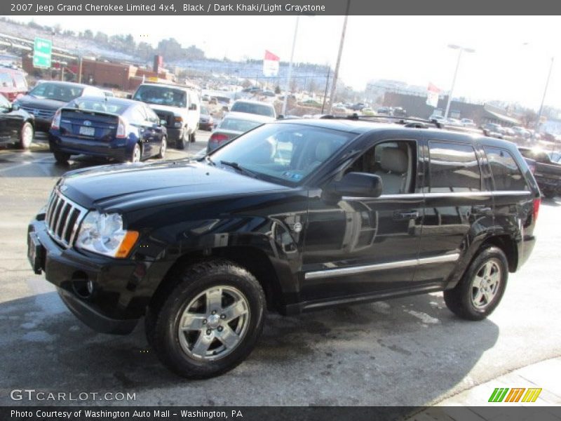 Black / Dark Khaki/Light Graystone 2007 Jeep Grand Cherokee Limited 4x4