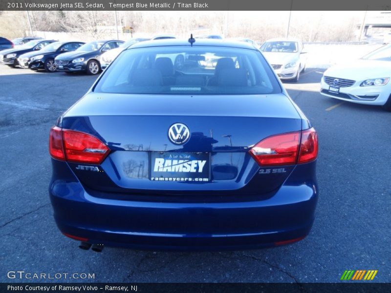 Tempest Blue Metallic / Titan Black 2011 Volkswagen Jetta SEL Sedan