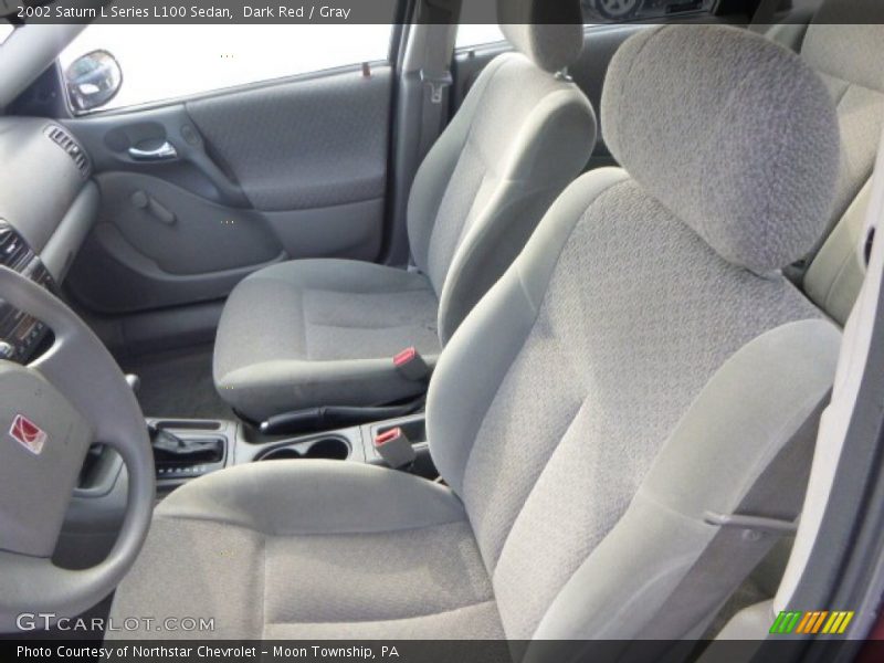 Dark Red / Gray 2002 Saturn L Series L100 Sedan