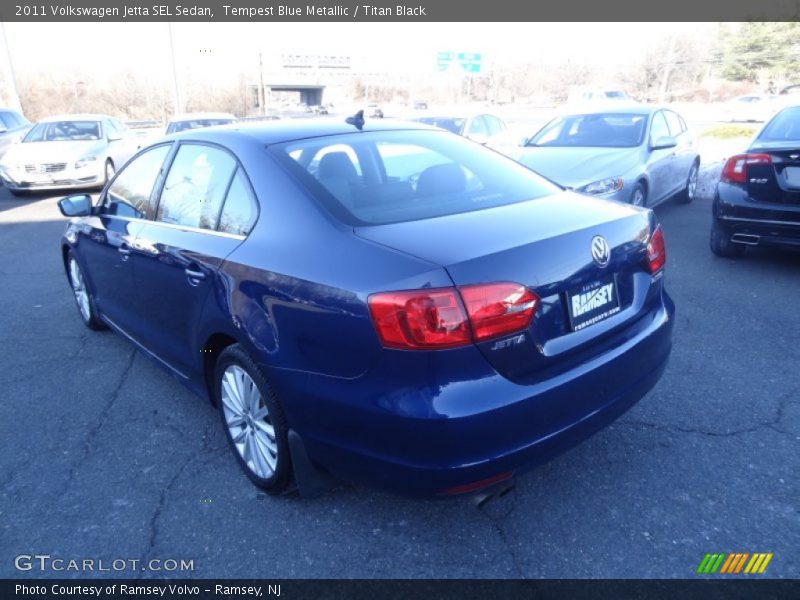 Tempest Blue Metallic / Titan Black 2011 Volkswagen Jetta SEL Sedan
