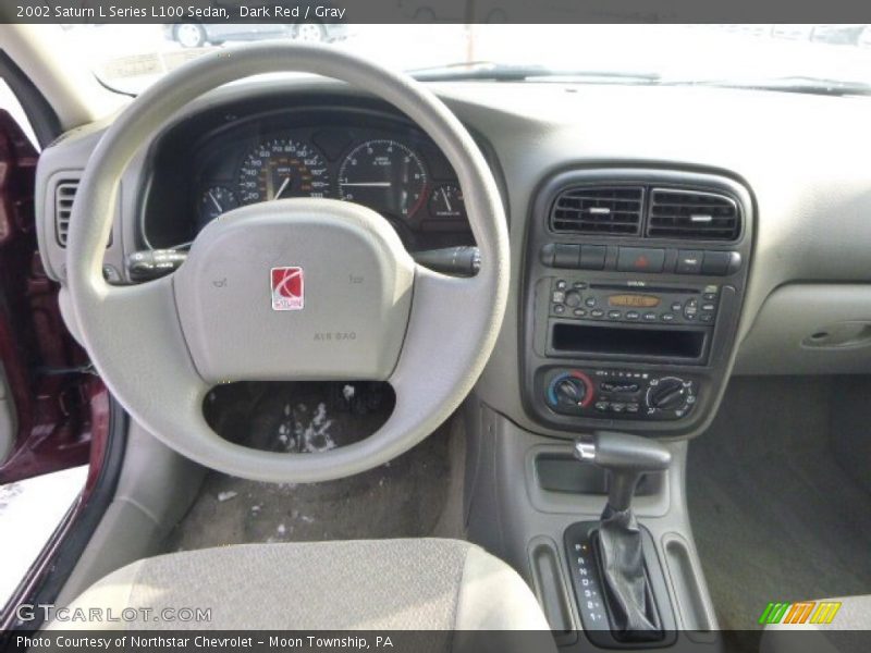 Dark Red / Gray 2002 Saturn L Series L100 Sedan