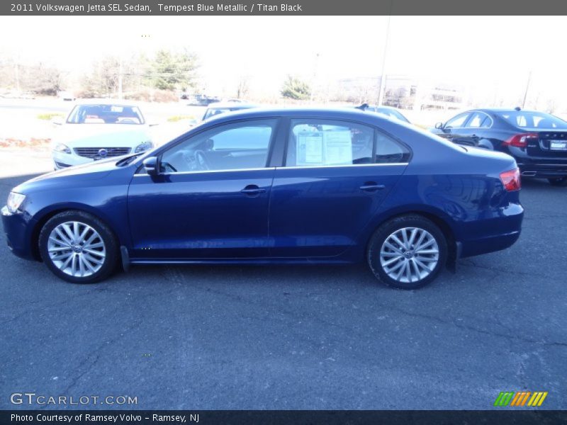 Tempest Blue Metallic / Titan Black 2011 Volkswagen Jetta SEL Sedan