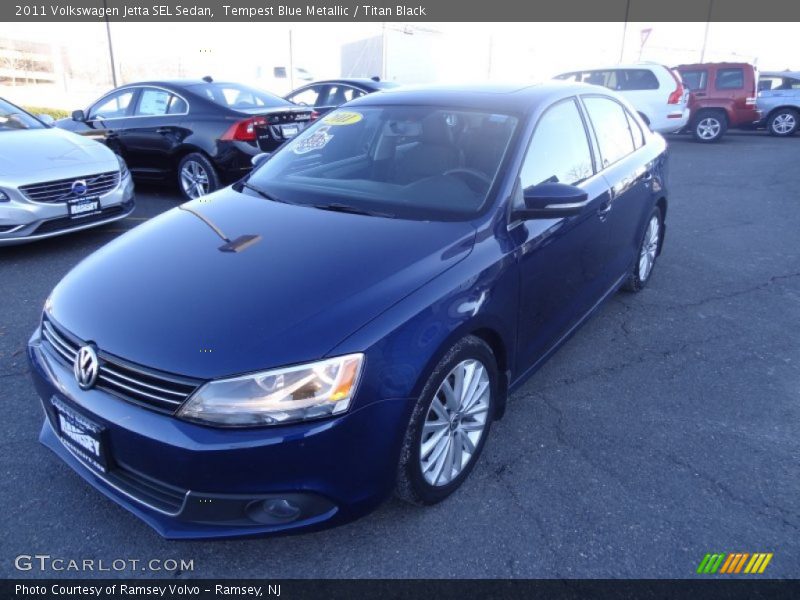 Tempest Blue Metallic / Titan Black 2011 Volkswagen Jetta SEL Sedan
