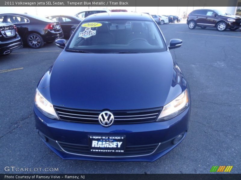Tempest Blue Metallic / Titan Black 2011 Volkswagen Jetta SEL Sedan
