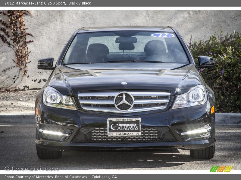 Black / Black 2012 Mercedes-Benz C 250 Sport