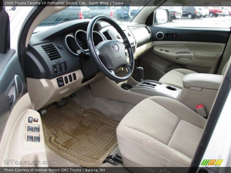 Super White / Taupe 2006 Toyota Tacoma V6 PreRunner Double Cab