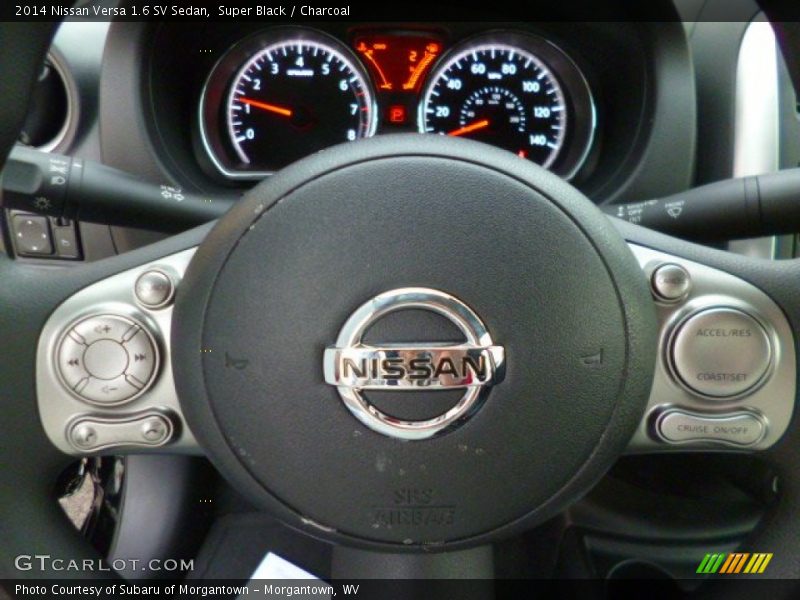 Super Black / Charcoal 2014 Nissan Versa 1.6 SV Sedan