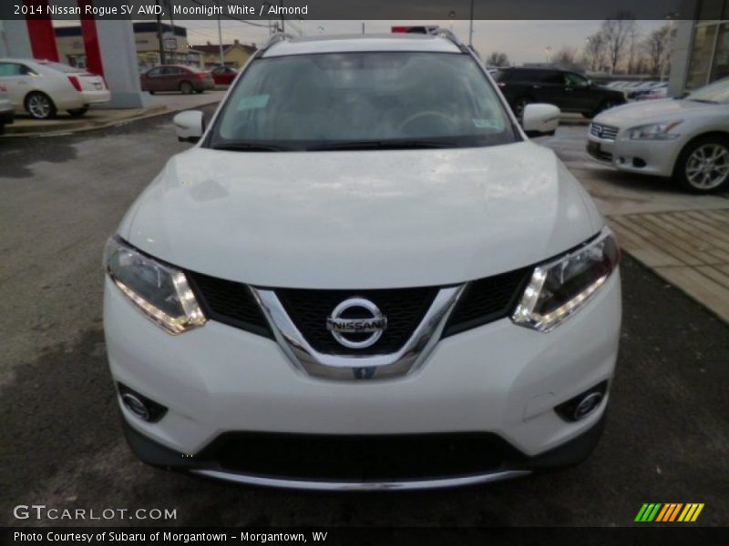 Moonlight White / Almond 2014 Nissan Rogue SV AWD