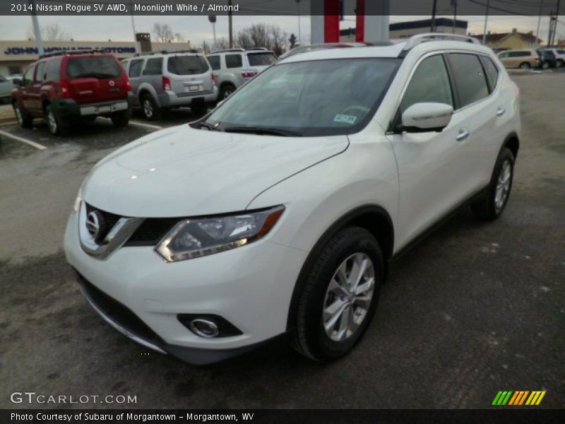 Moonlight White / Almond 2014 Nissan Rogue SV AWD