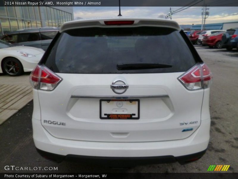 Moonlight White / Almond 2014 Nissan Rogue SV AWD