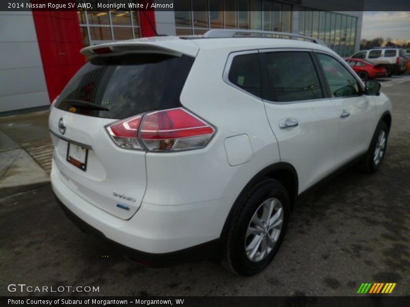 Moonlight White / Almond 2014 Nissan Rogue SV AWD