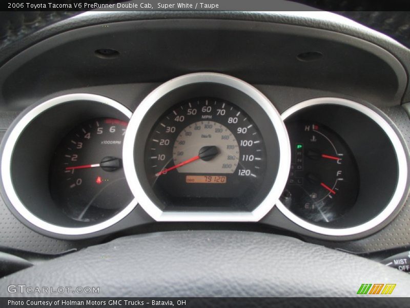Super White / Taupe 2006 Toyota Tacoma V6 PreRunner Double Cab