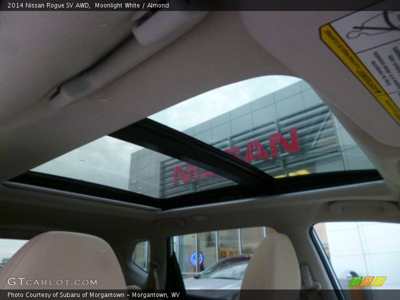 Moonlight White / Almond 2014 Nissan Rogue SV AWD