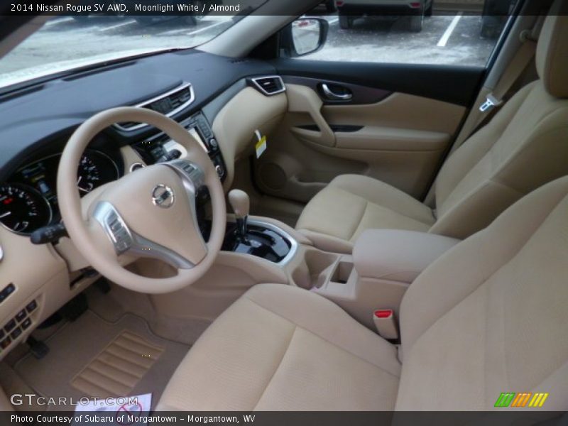 Moonlight White / Almond 2014 Nissan Rogue SV AWD