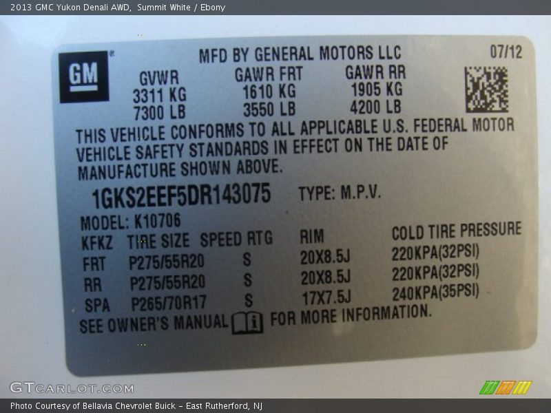 Summit White / Ebony 2013 GMC Yukon Denali AWD